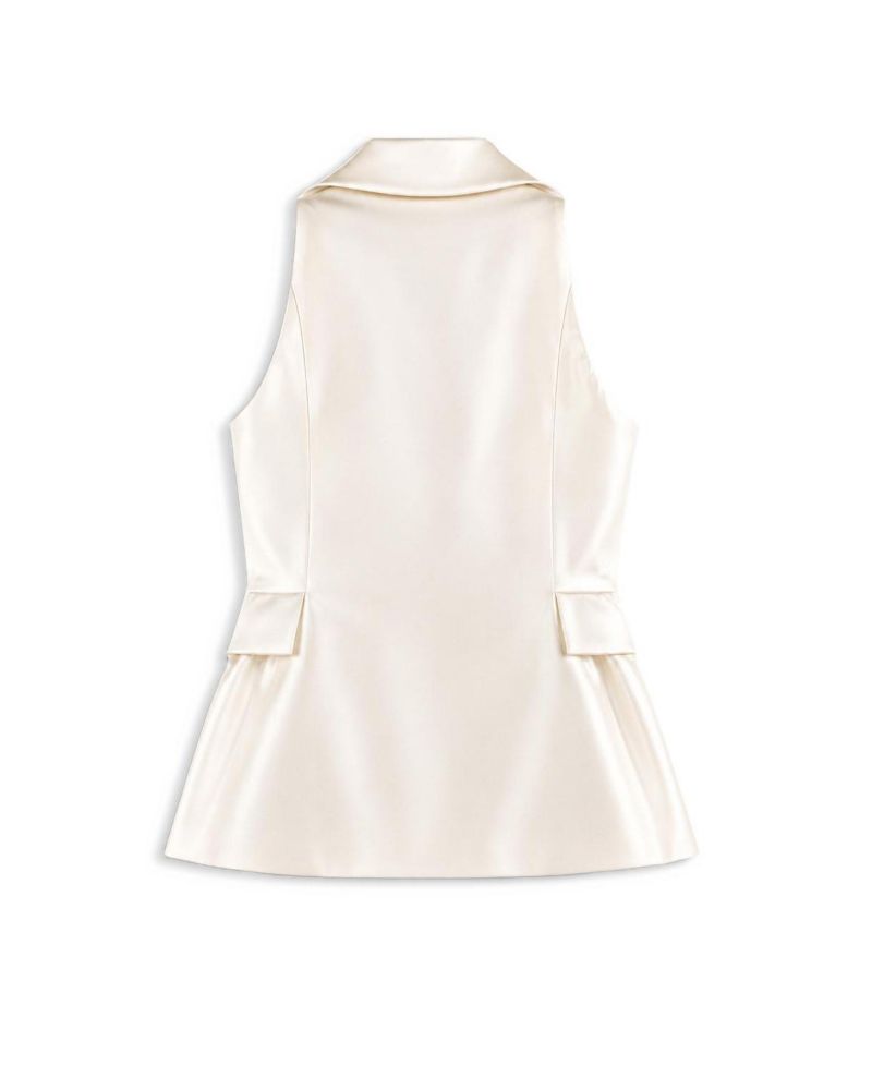 Women's Single Button Peak Lapel Vest
