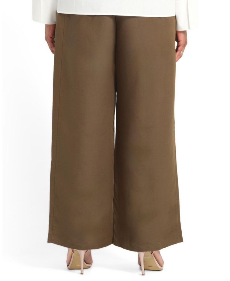 Women's Katrina Linen-Blend Pleated Wide-Leg Pants