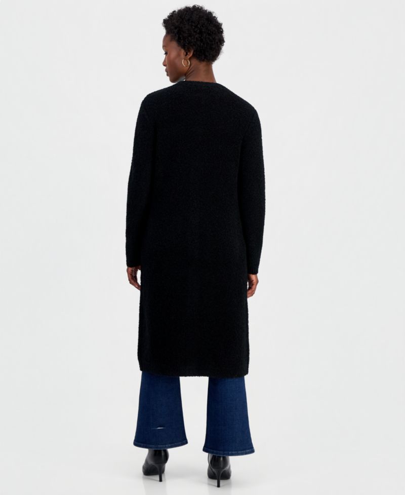 Petite Long Boucl&eacute; Duster Cardigan