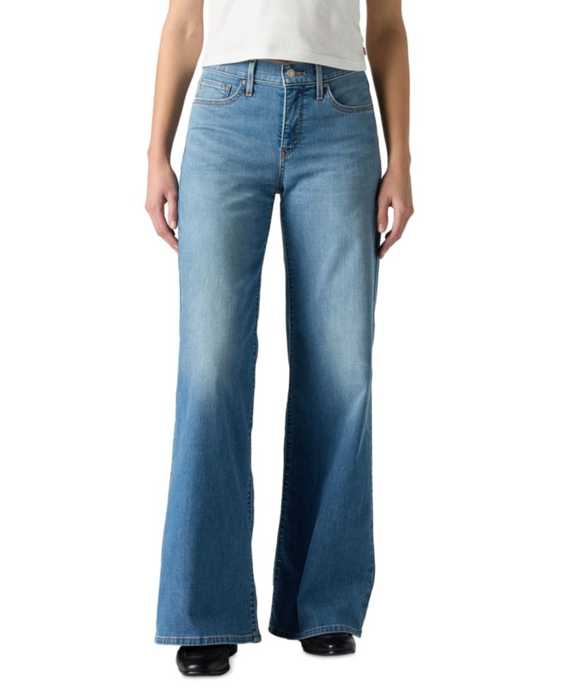 Plus Size Mid Rise 318 Shaping Wide-Leg Jeans