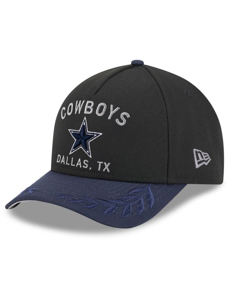 Men's Black/Navy Dallas Cowboys 2025 NFL Draft 9FORTY A-Frame M-Crown Adjustable Hat