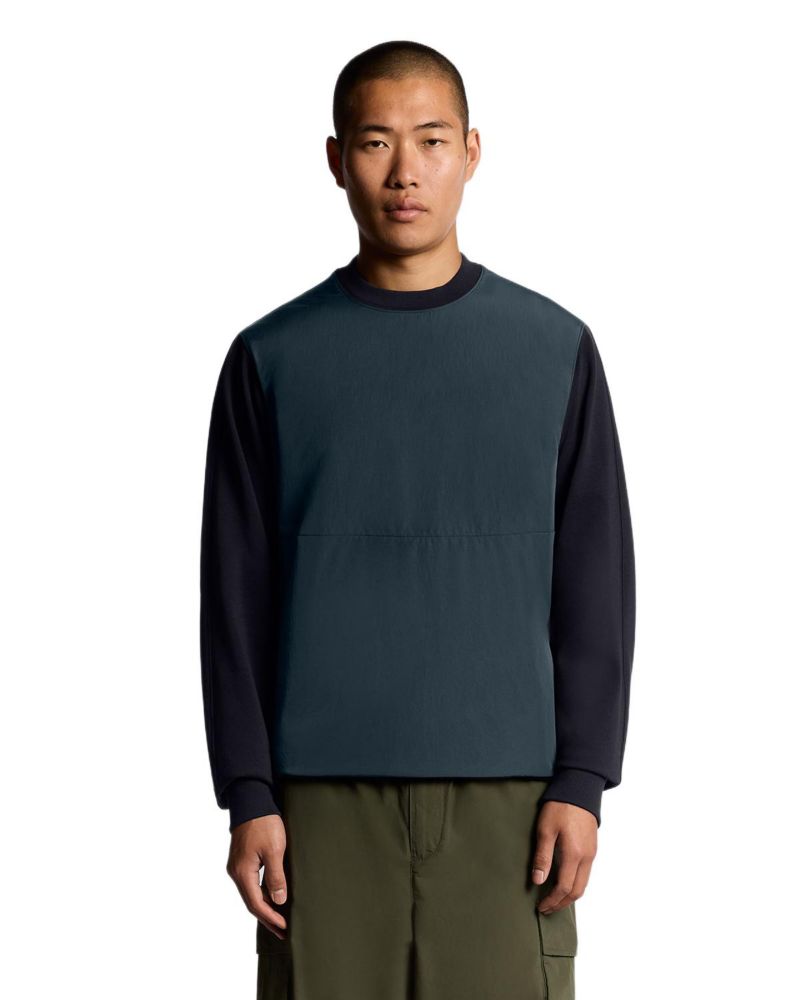 Men's Half Raglan Hybrid Long Sweatshirt