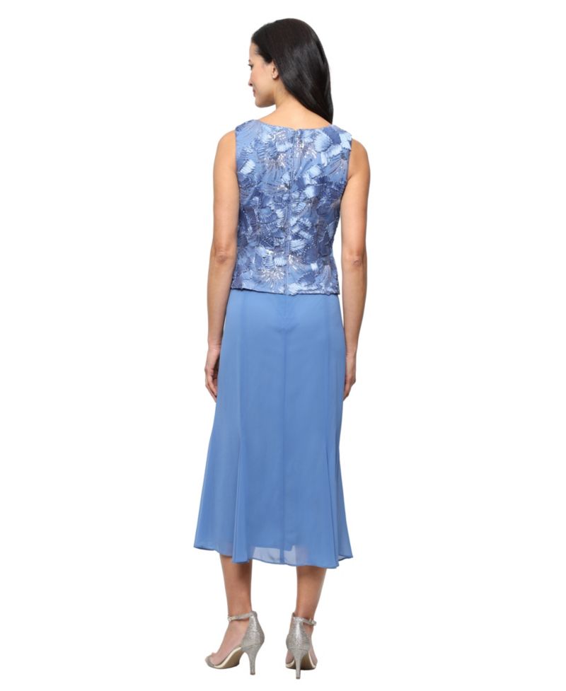 Petite Scoop Neck Dress and Soutache Open Jacket, 2-Piece Set