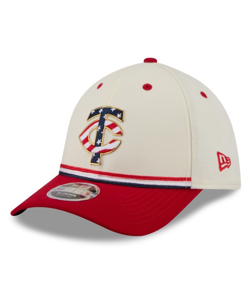 Men's Cream/Red Minnesota Twins USA 250 Fourth of July 39THIRTY M-Crown Flex Hat
