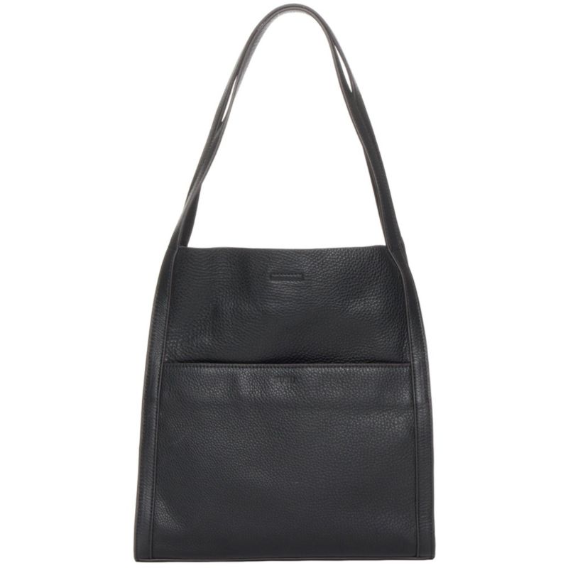 Pebbled Leather Work Tote, Everyday Pebble Leather Shoulder Bag
