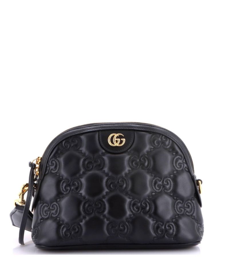 Small Dome Chain Zip Shoulder Bag GG Matelasse Leather