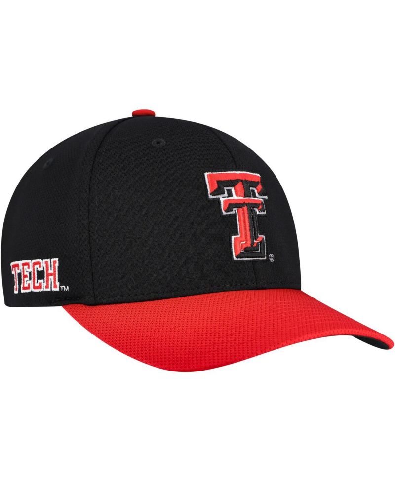 Men's Black/Red Texas Tech Red Raiders Reflex Two-Tone Flex Hat