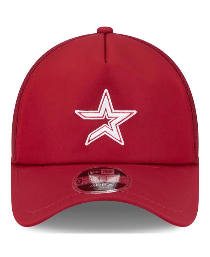 Men's Red Houston Astros 2026 Batting Practice Alternate Apex 9FORTY Adjustable Hat