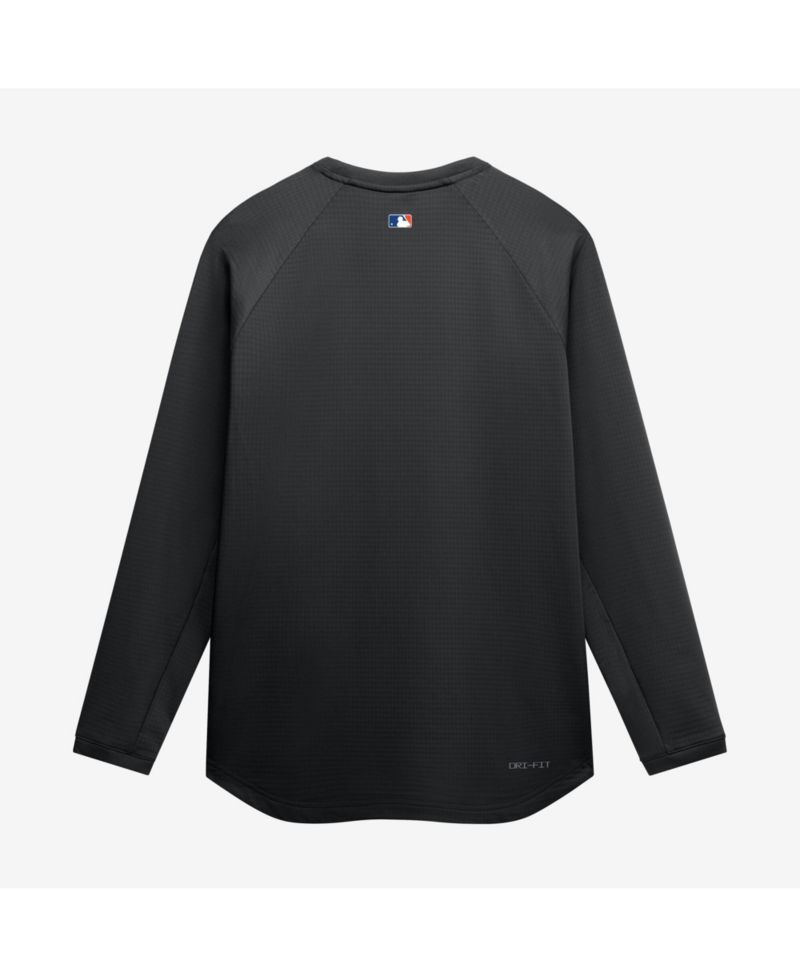 Men's Black New York Mets Authentic Collection Raglan Dri-FIT Sweatshirt