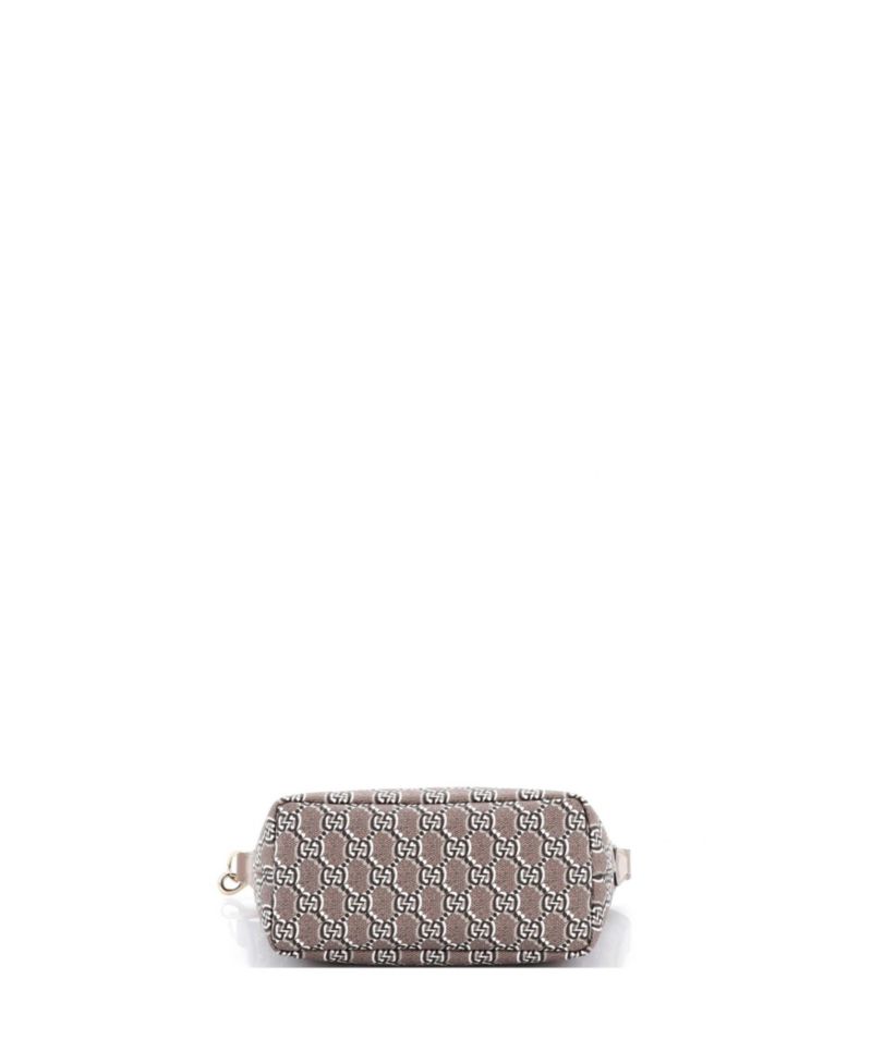 Super Mini Ophidia Zip Shoulder Bag GG Shadow Coated Canvas