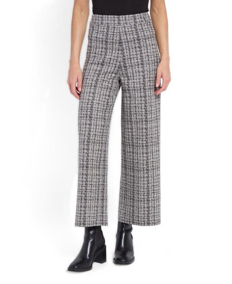 Women's Erin High-Waist Wide-Leg 4-Way Stretch Neoprene Knit Pants