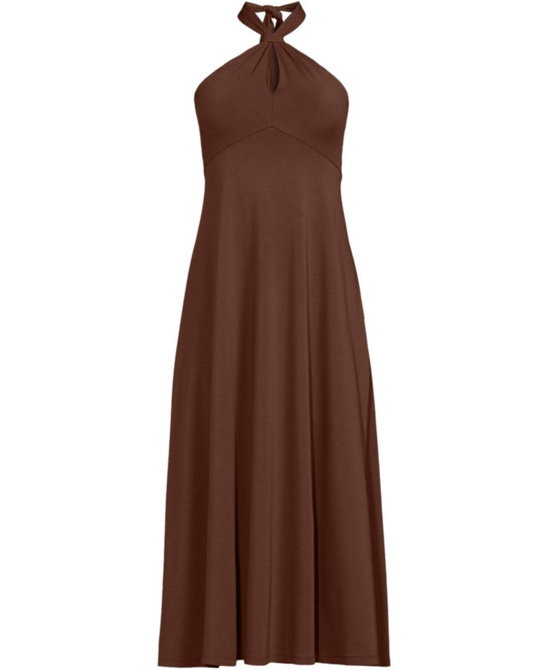 Women's Cotton Modal Halter Midi Dress
