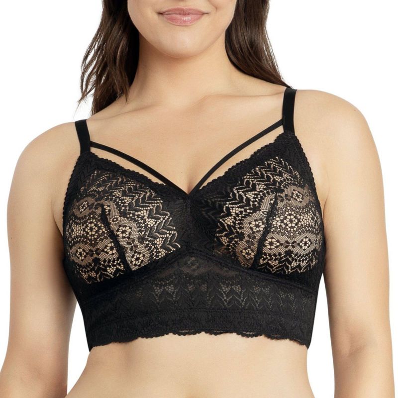 Women's Mia Wire-Free Padded Lace Bralette, Sandstone, 40H