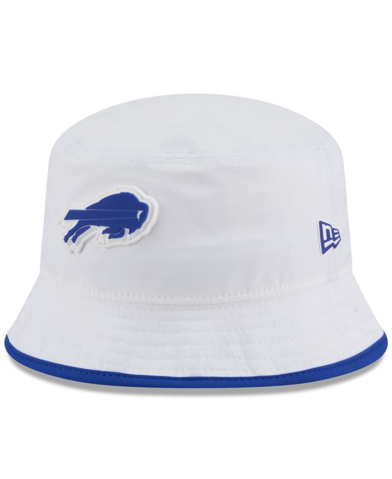 Men's White Buffalo Bills 2025 NFL Training Camp Stretch Bucket Hat