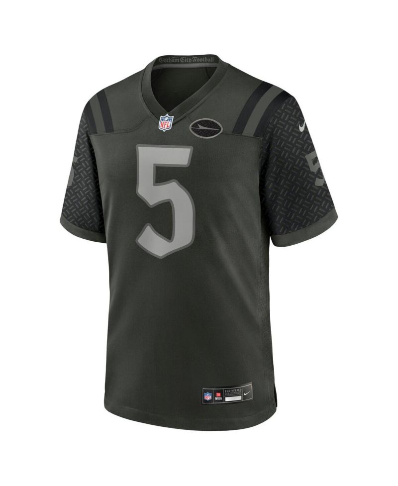 Men's Garrett Wilson Gotham Green New York Jets 2025 Rivalries Collection Game Jersey