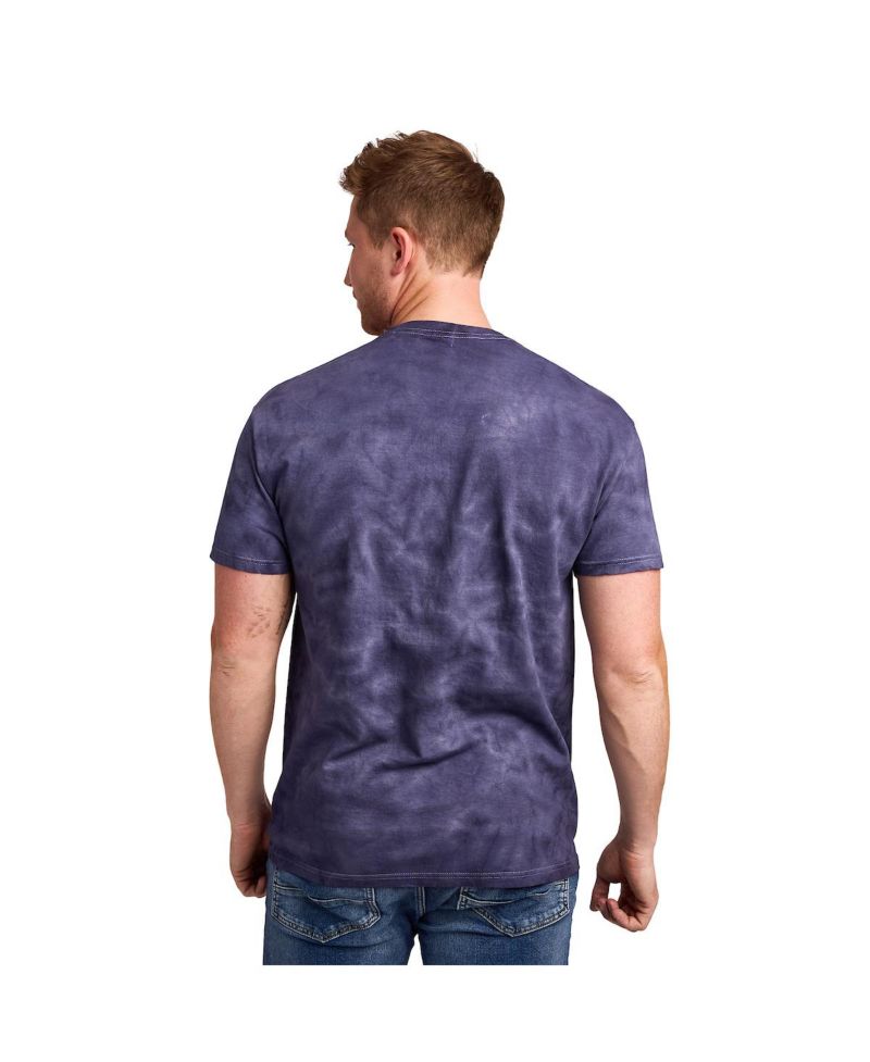 Men's Original Blue Crystal Wash Crew Neck Short Sleeve T-shirt-Medium