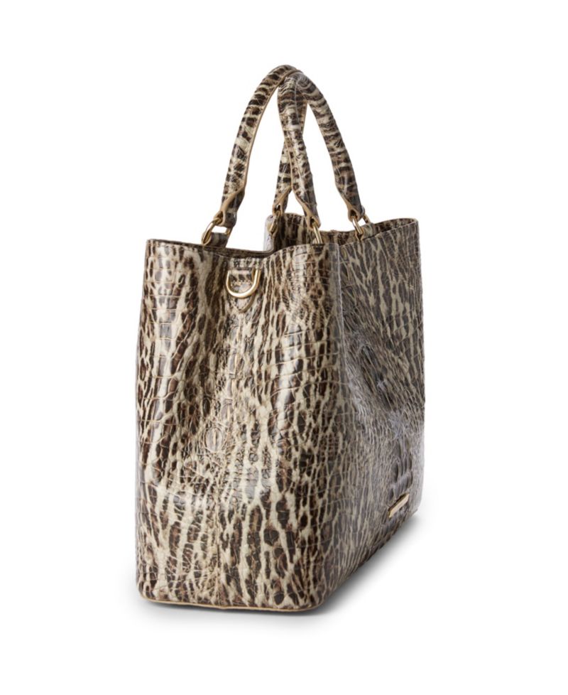 Denise Melbourne Leather Carryall Extra-Large Satchel Bag