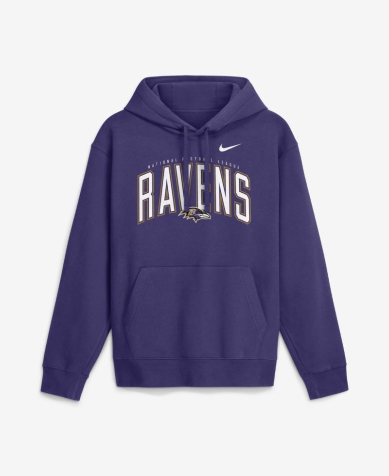 Men's Purple Baltimore Ravens Expect Victory Club Fleece Pullover Hoodie