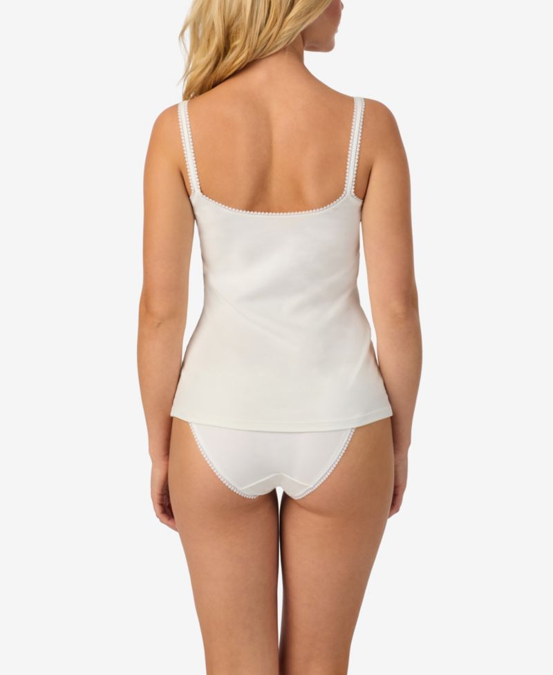 Women's Cabana Cotton-Blend Reversible V-Neck to Scoop Neck Crochet-Trim Camisole, 2-Piece Set