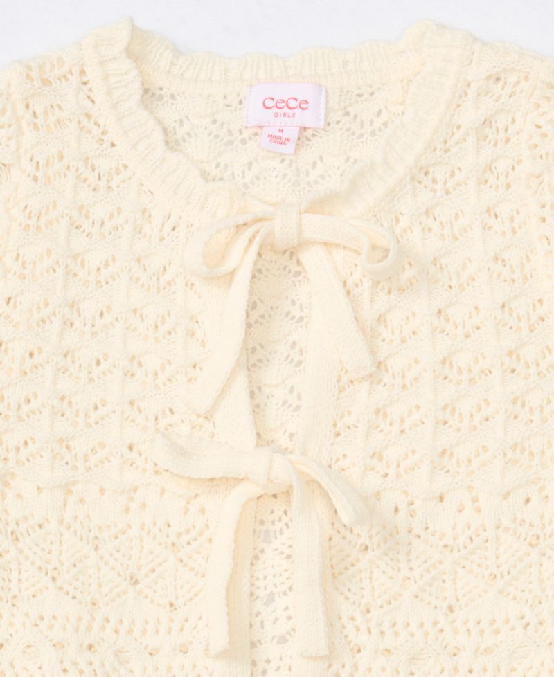 Girls' 7-16 Short-Sleeve Shrug Top