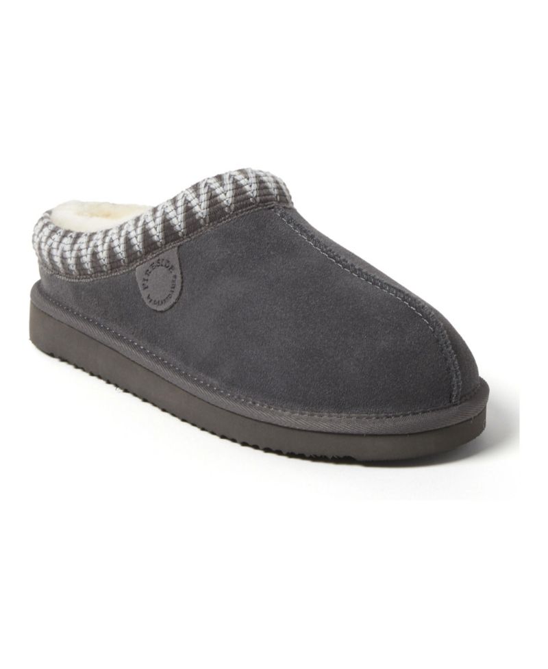 Women's Fireside Greta Genuine Shearling Clog Slipper with Embroidery