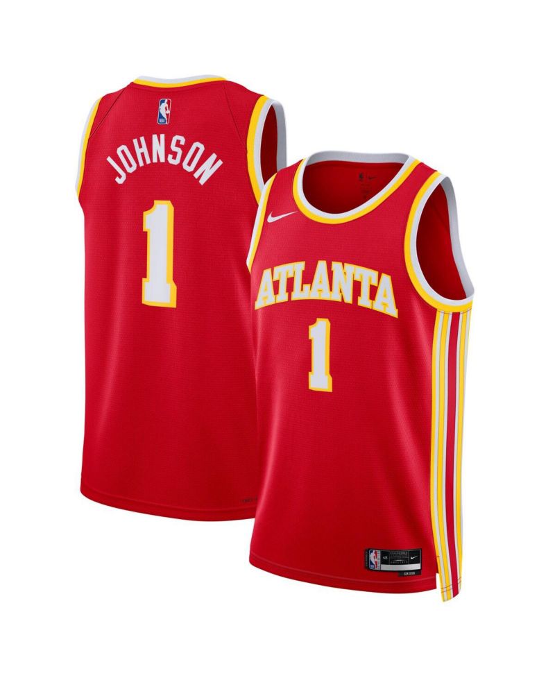 Men's and Women's Jalen Johnson Red Atlanta Hawks Swingman Icon Edition Jersey