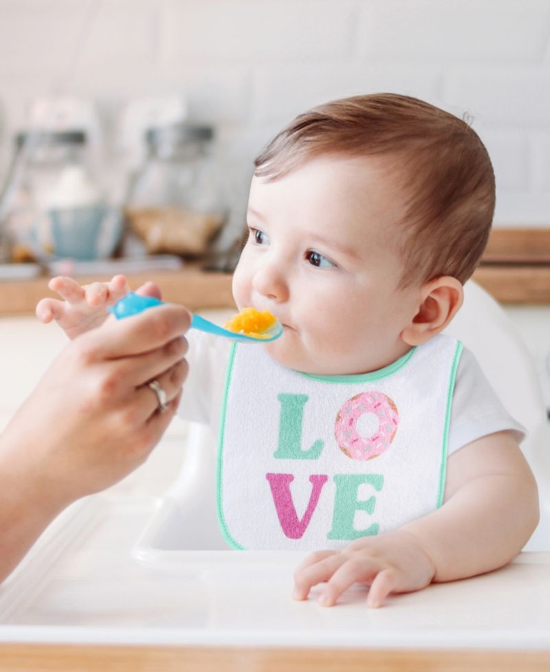 Cotton Feeding Baby Bib, 8pk Girls