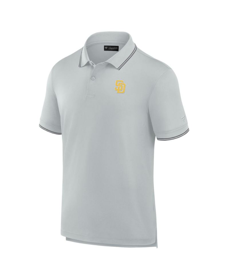 Men's Gray San Diego Padres Pique Polo Shirt