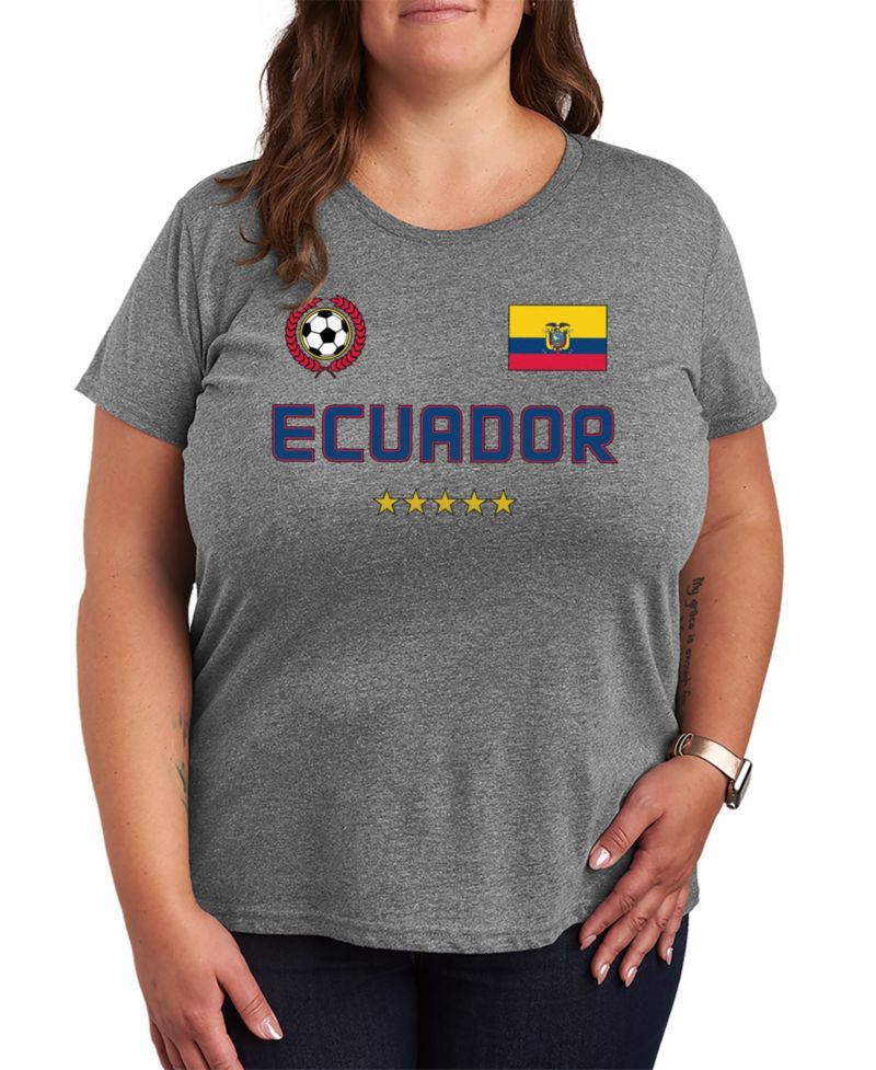 Plus Size Ecuador Soccer Graphic T-Shirt