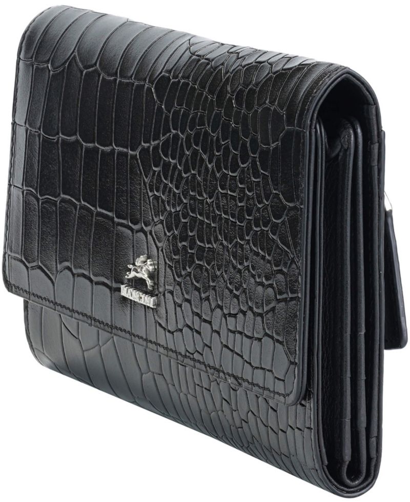 Women's Croco2 RFID Secure Quad Fold Wallet