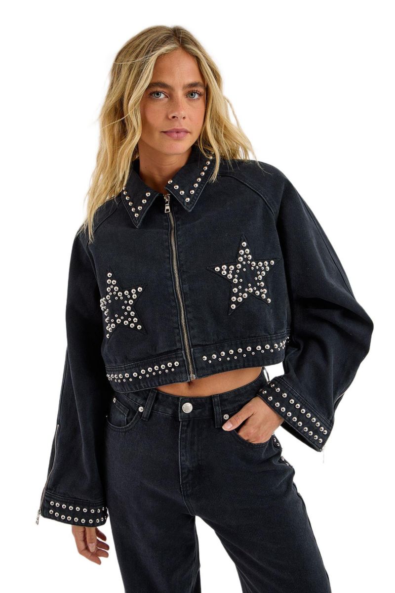 Women's Studded Denim Jacket