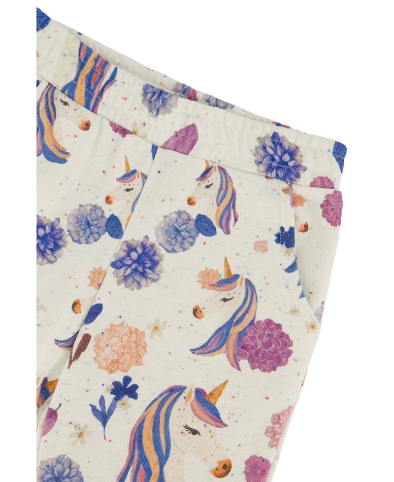 Little and Big Girl 6-12 Sweatpants Unicorn Print