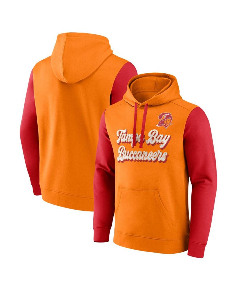 Men's Orange/Red Tampa Bay Buccaneers Fleece Pullover Hoodie
