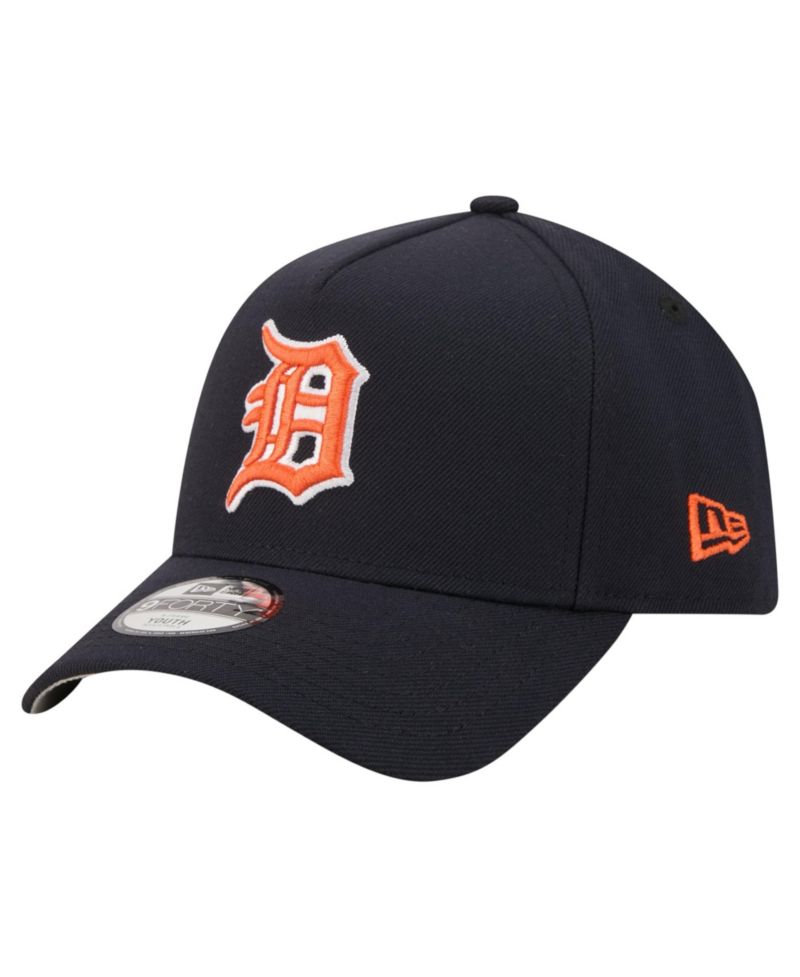 Big Boys and Girls Navy Detroit Tigers Cooperstown Logo 9FORTY A-Frame Adjustable Hat