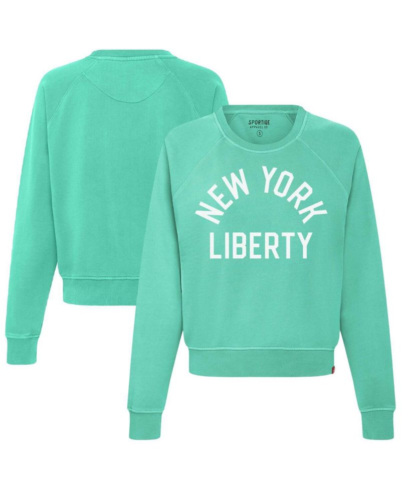 Women's Mint New York Liberty Ashlyn Raglan Sweatshirt