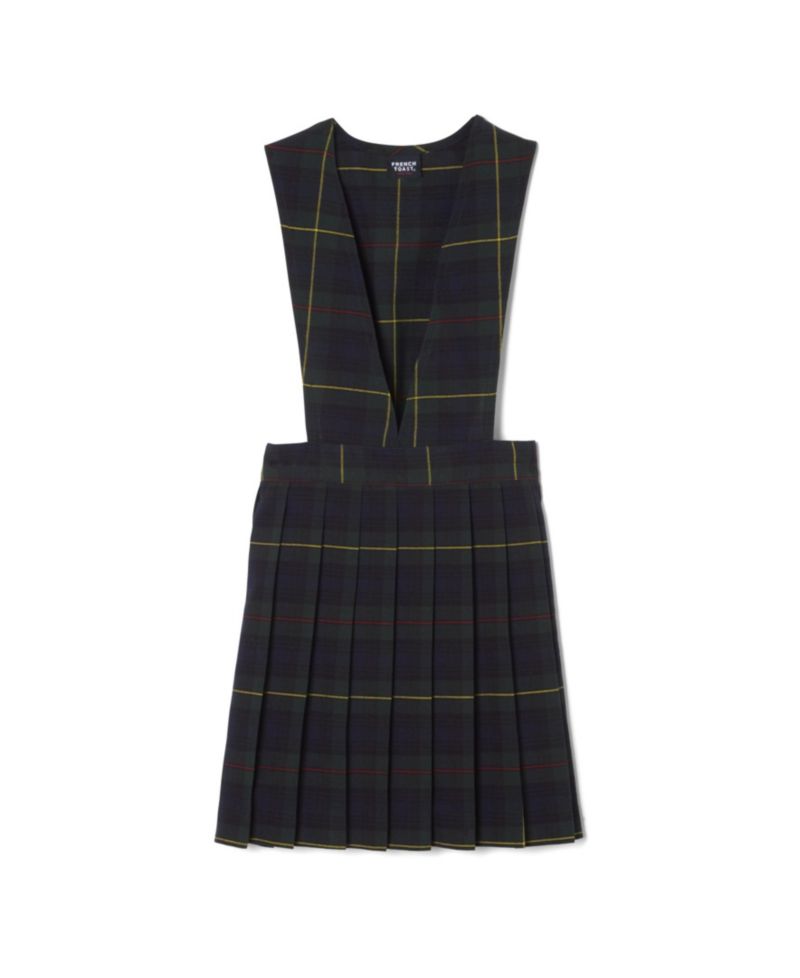 Big Girls V-Neck Pleated Plaid Jumper