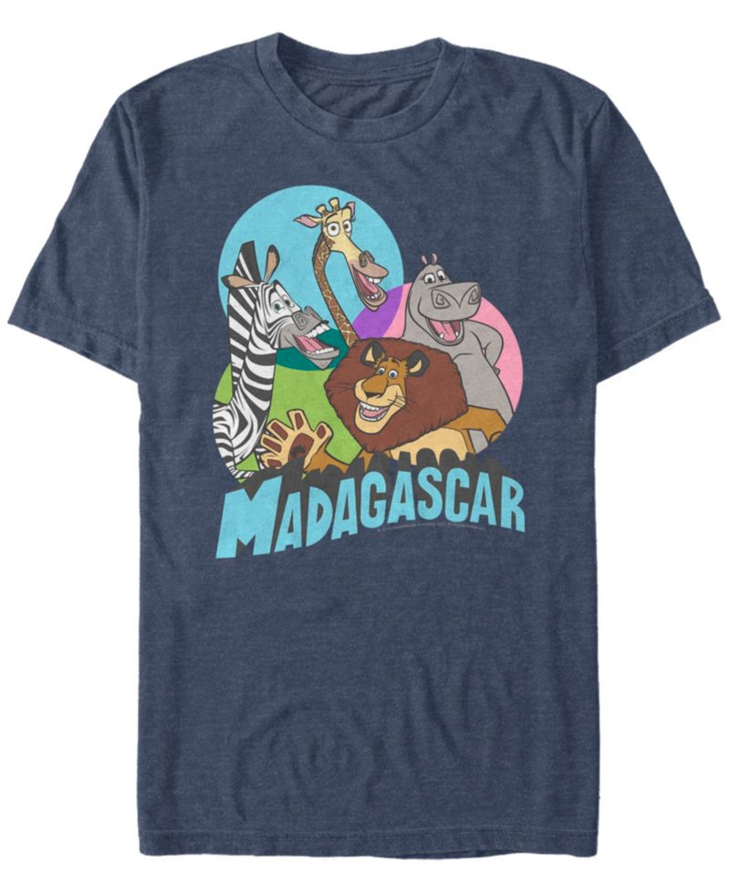 Madagascar Men's Animal Venn Diagram Short Sleeve T-Shirt