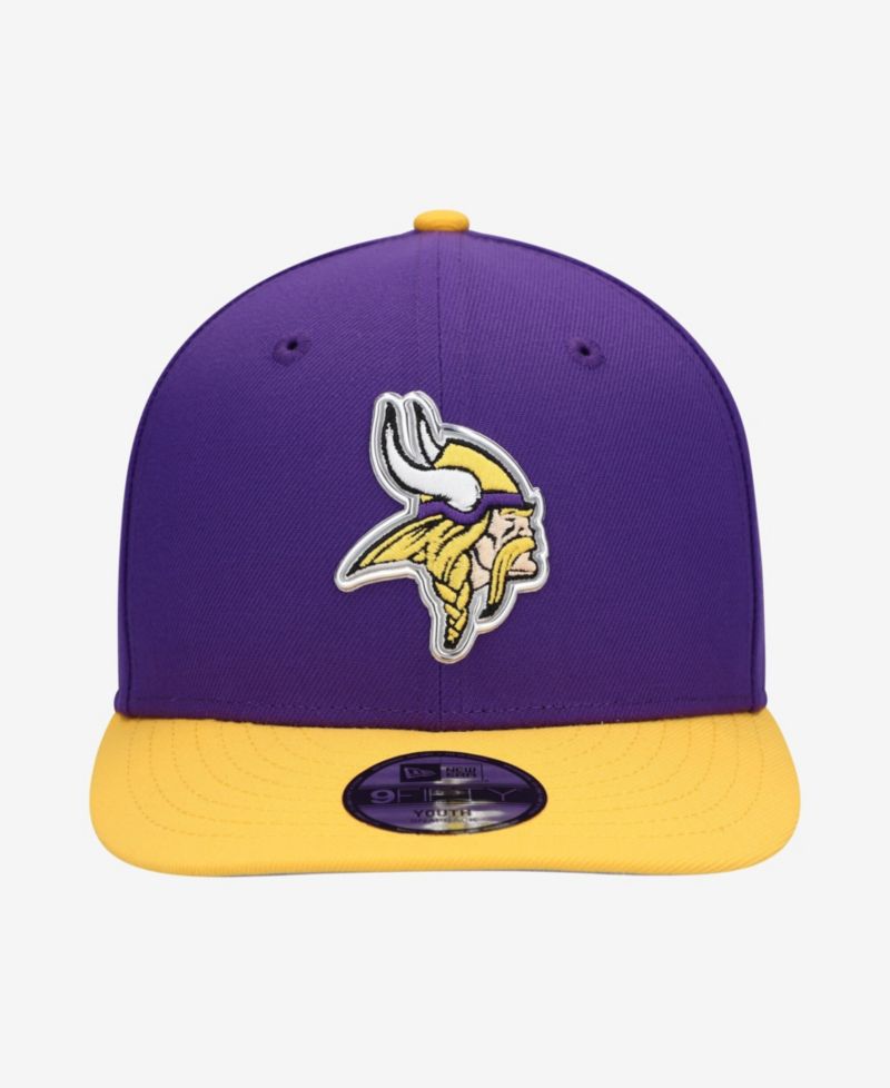 Big Boys and Girls Purple/Gold Minnesota Vikings 2026 NFL Draft Pre-Curved 9FIFTY Snapback Hat