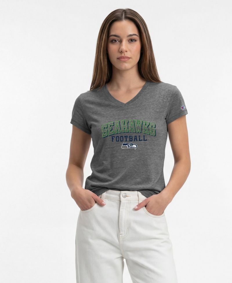 Women's Seattle Seahawks Triumph Tri-Blend V-Neck T-Shirt