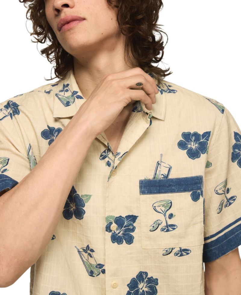 Men's Tropical Print Camp Short-Sleeve