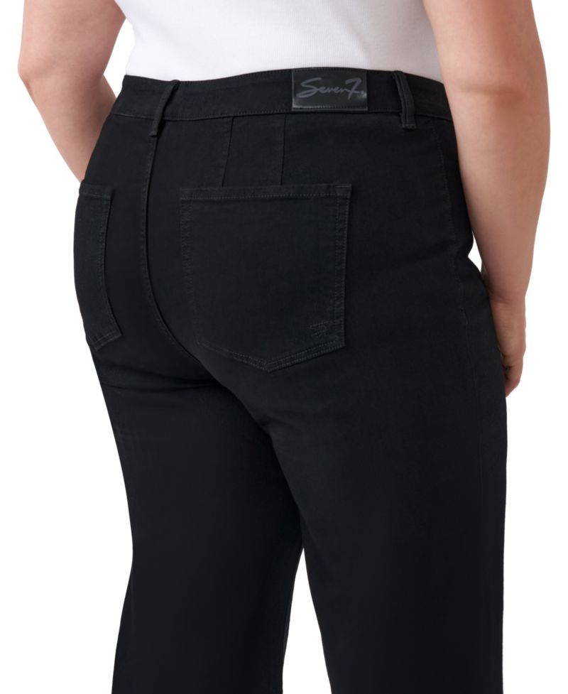 Plus Size High-Waisted Wide-Leg Pintuck Jeans
