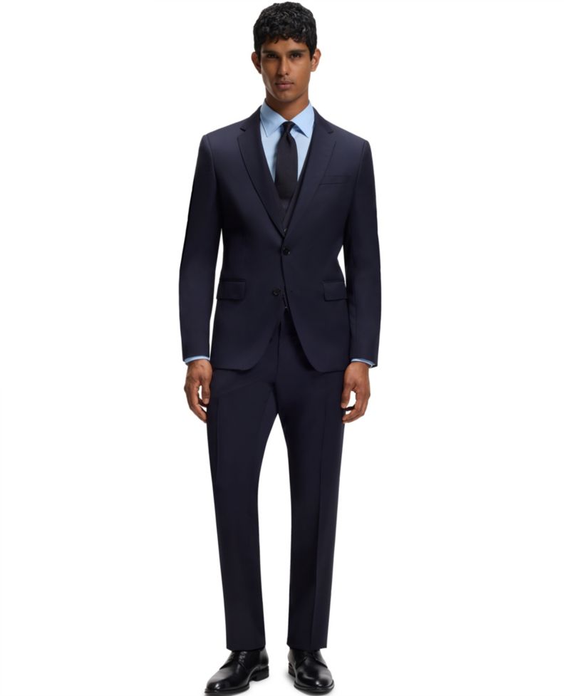 Men's Virgin-Wool Serge Slim-Fit Vest