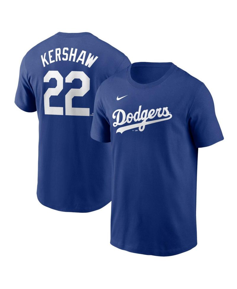 Men's Clayton Kershaw Royal Los Angeles Dodgers Fuse Name and Number T-shirt