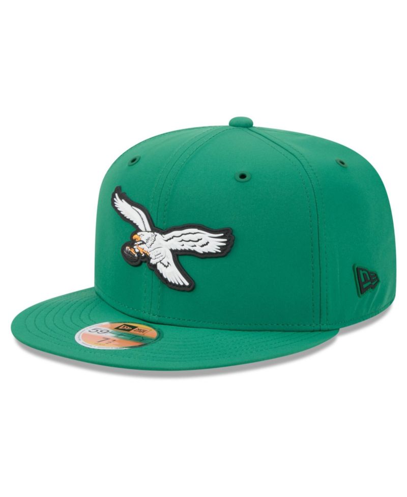Men's Kelly Green Philadelphia Eagles 2026 Sideline Throwback 59FIFTY Fitted Hat