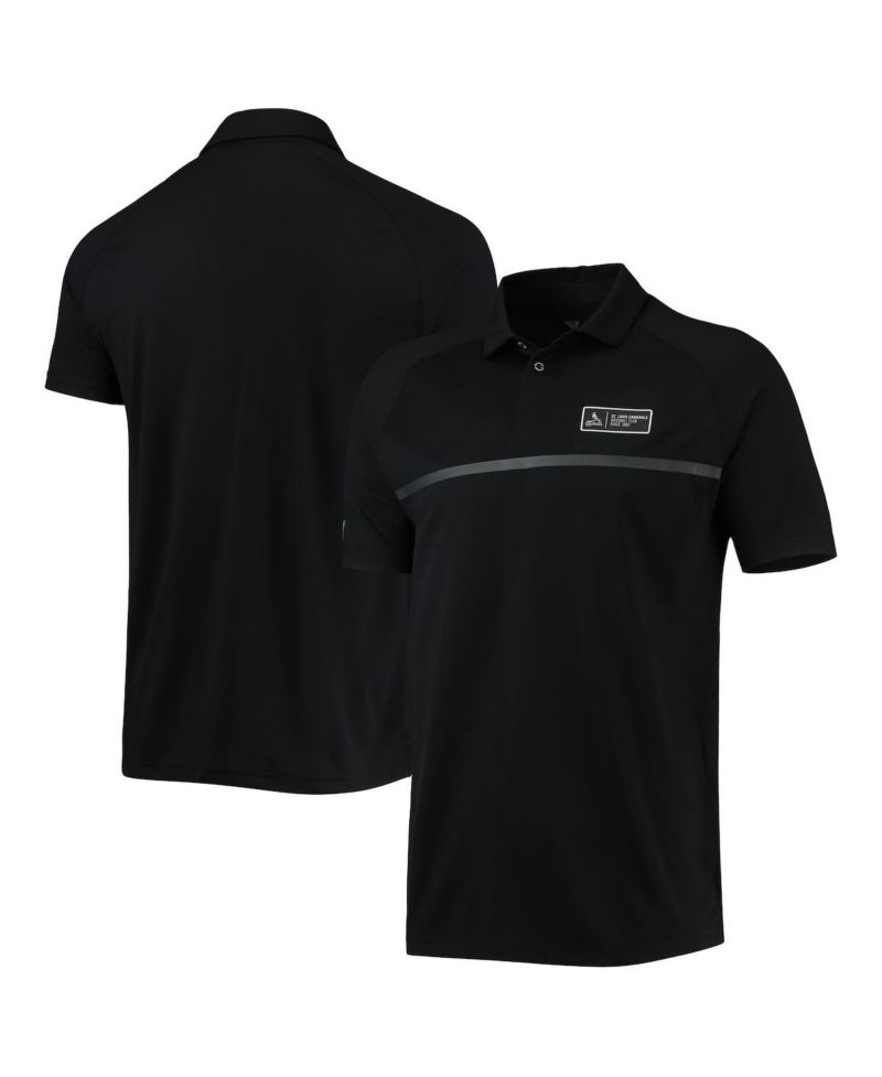 Men's Black St. Louis Cardinals Sector Raglan Polo Shirt