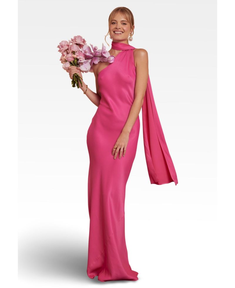 Women's Cressida Satin Asymmetric Dress
