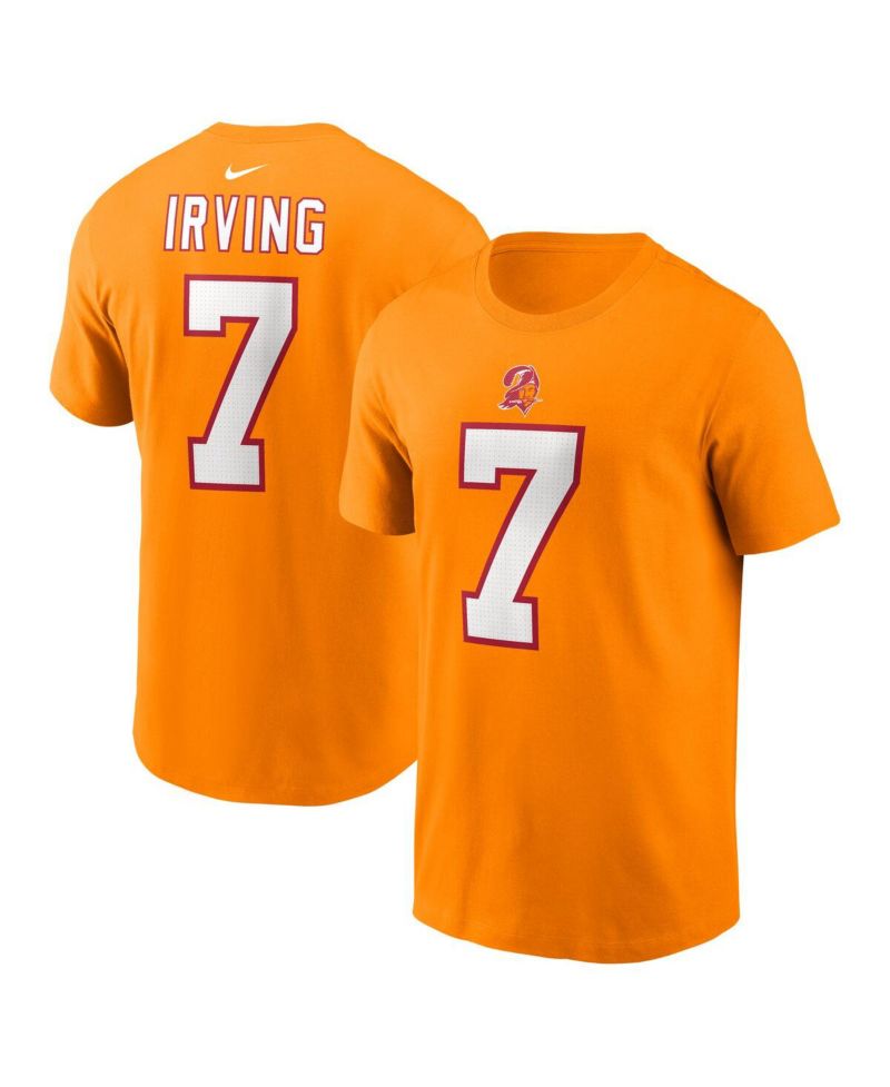 Men's Bucky Irving Orange Tampa Bay Buccaneers Player Name & Number T-Shirt