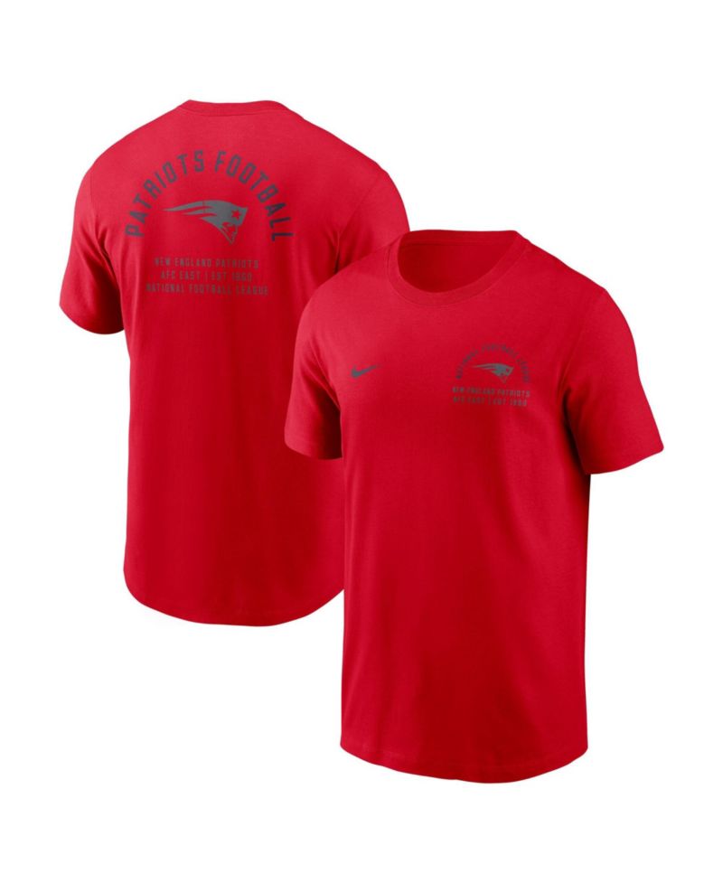 Men's Red New England Patriots Split Logo T-Shirt