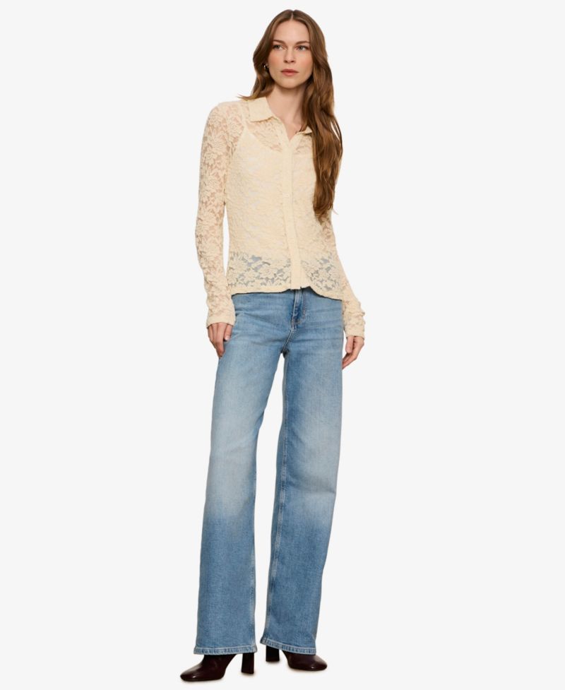 Women's Dreamer Long-Sleeve Lace Blouse