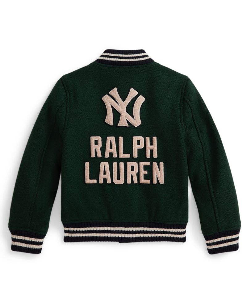 Boys' 8-20 Logo Detail Long-Sleeve Yankees Jacket